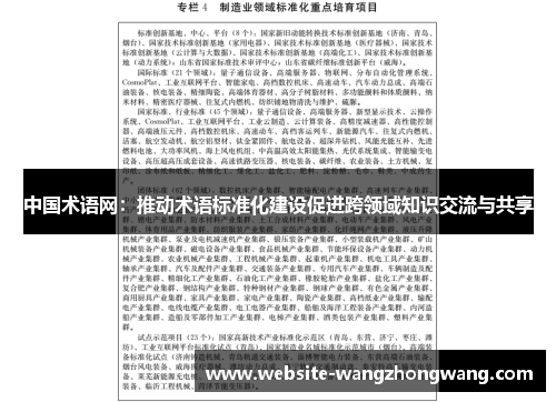 中国术语网：推动术语标准化建设促进跨领域知识交流与共享